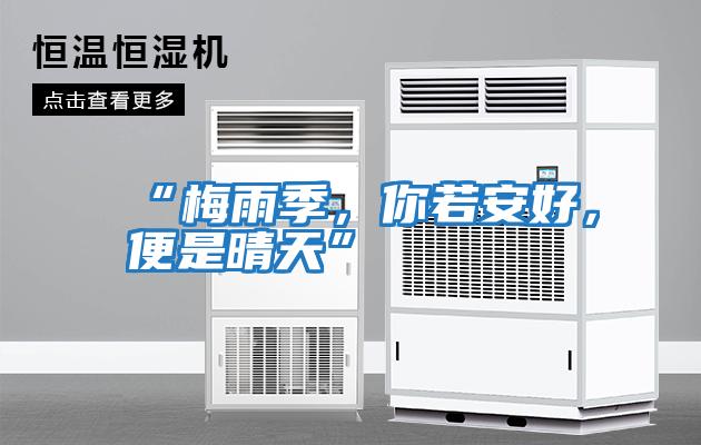 “梅雨季，你若安好，便是晴天”