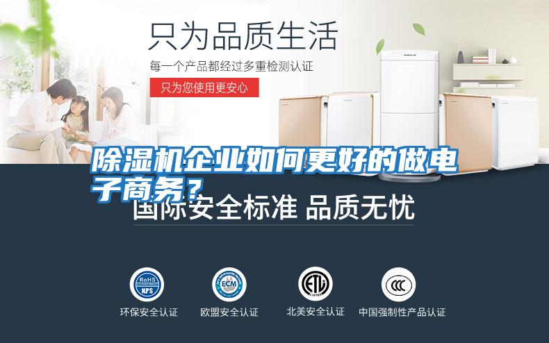 除濕機(jī)企業(yè)如何更好的做電子商務(wù)？