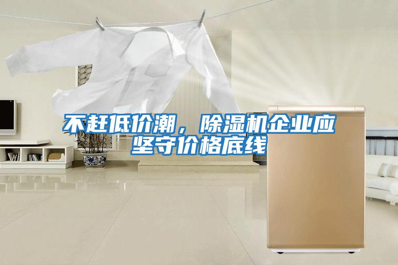 不趕低價潮，除濕機企業應堅守價格底線