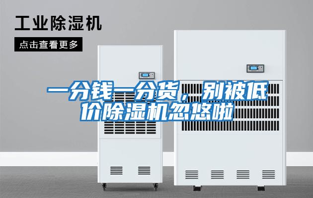 一分錢一分貨，別被低價除濕機忽悠啦
