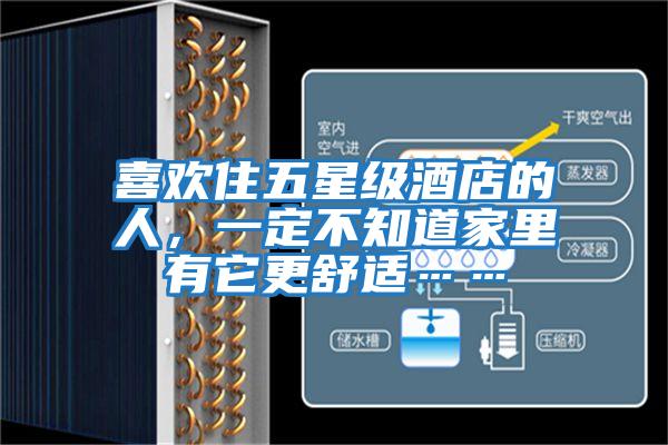 喜歡住五星級酒店的人，一定不知道家里有它更舒適……