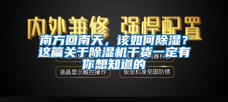 南方回南天，該如何除濕？這篇關于除濕機干貨一定有你想知道的