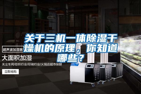 關于三機一體除濕干燥機的原理，你知道哪些？