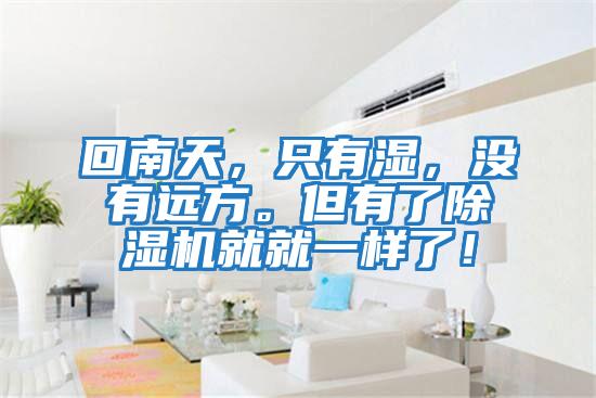 回南天，只有濕，沒有遠方。但有了除濕機就就一樣了！