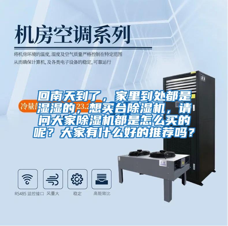 回南天到了，家里到處都是濕濕的，想買臺除濕機，請問大家除濕機都是怎么買的呢？大家有什么好的推薦嗎？