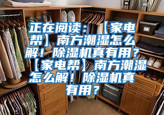 正在閱讀：【家電幫】南方潮濕怎么解！除濕機(jī)真有用？【家電幫】南方潮濕怎么解！除濕機(jī)真有用？