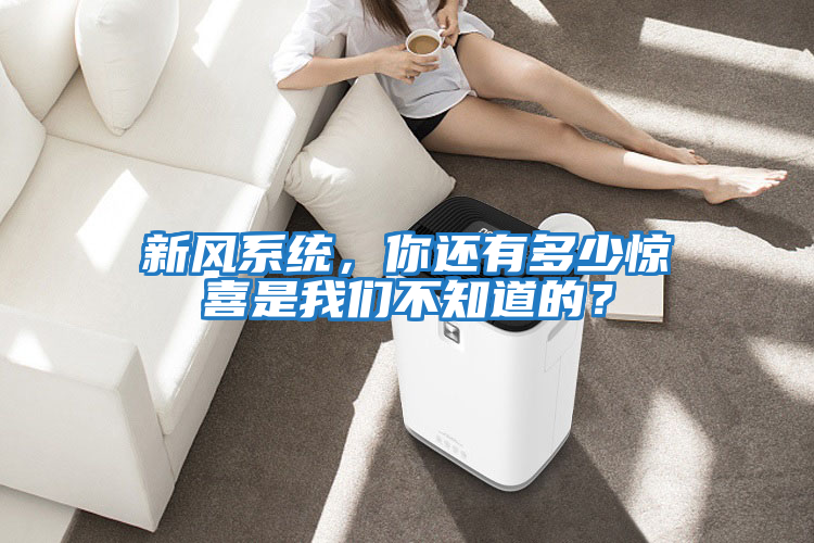 新風系統，你還有多少驚喜是我們不知道的？