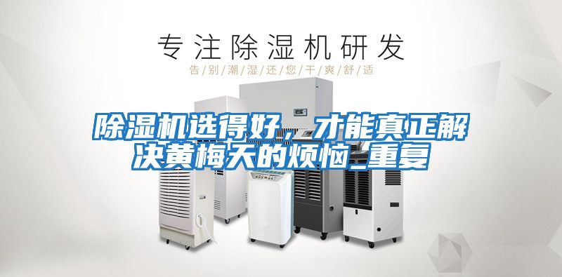 除濕機選得好，才能真正解決黃梅天的煩惱_重復